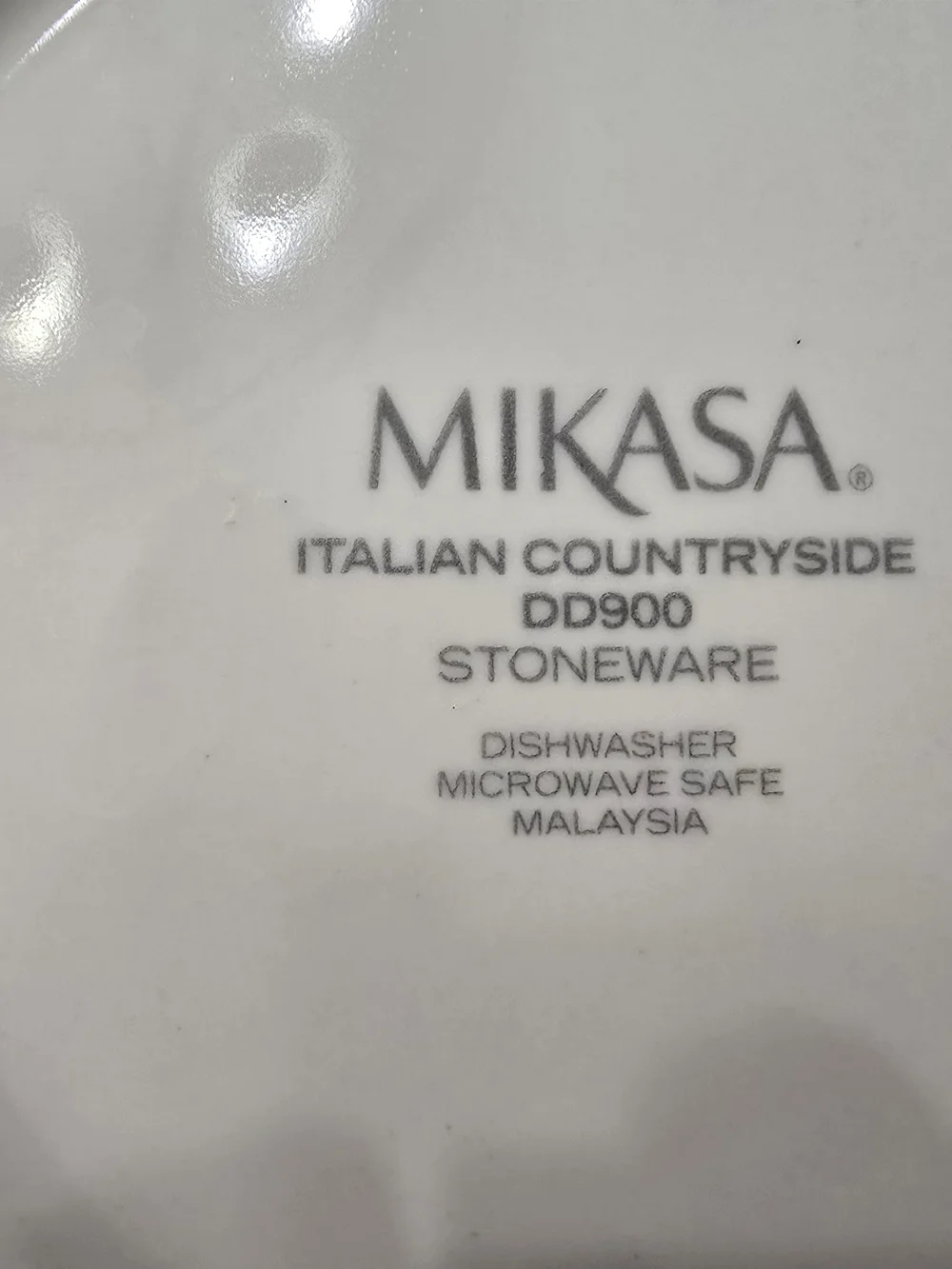 Set of 3 Mikasa Italian Countryside Rimmed Soup Bowls DD900 White Stoneware